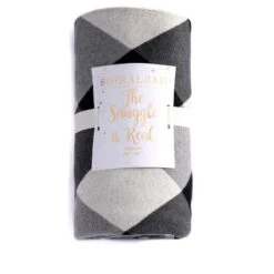 Shiraleah Anderson Black And White Plaid Throw