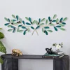 Farmhouse Metal Leaf Wall Decor Green - Olivia & May