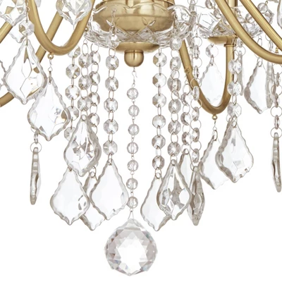 Vienna Full Spectrum DeMallo Gold Chandelier 26" Wide French Scroll Arm Clear Crystal 6-Light Fixture For Dining Room House Foyer Kitchen Island Home 4 Vienna Full Spectrum DeMallo Gold Chandelier 26" Wide French Scroll Arm Clear Crystal 6-Light Fixture For Dining Room House Foyer Kitchen Island Home - Image 4