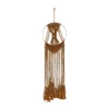 39" X 10" Fabric Macrame Handmade Intricately Weaved Wall Decor With Beaded Fringe Tassels Brown - Olivia & May