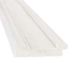 42" X 30" Non-Beveled Ridge White Wall Mirror - Amanti Art