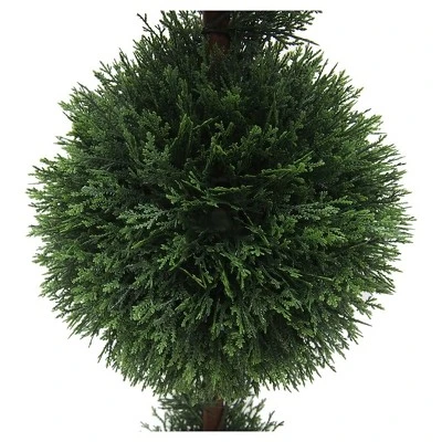 3' Artificial Cedar Double Balls In Pot (UV) - Vickerman 1 3' Artificial Cedar Double Balls In Pot (UV) - Vickerman