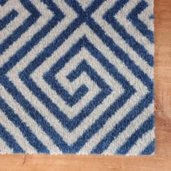 2'x3' ColorStar Greek Grid Door Mat Navy - Bungalow Flooring -Home Decor Shop GUEST 318ecfed f4c1 4a9a 9728 ed7dbba4f952