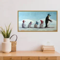 26" X 14" Ski School Penguins By Lucia Heffernan Framed Canvas Wall Art - Amanti Art 11 26" X 14" Ski School Penguins By Lucia Heffernan Framed Canvas Wall Art - Amanti Art -Home Decor Shop GUEST 31db0132 ef73 4b2c bcfc a5ebb096a72b