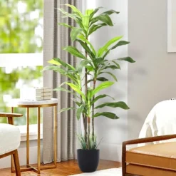 Forever Leaf 48" Artificial Dracaena Plant In Black Pot, Indoor Artificial Plant For Home Decor 7 Forever Leaf 48" Artificial Dracaena Plant In Black Pot, Indoor Artificial Plant For Home Decor -Home Decor Shop GUEST 3227646e cb9f 43c7 8cb7 223a004e4ef2