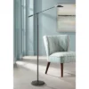 360 Lighting Traditional Pharmacy Floor Lamp LED Dimmable 62" Tall Black Adjustable Arm For Living Room Reading Bedroom Office