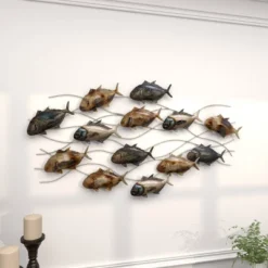 24" X 45" Metal Fish Indoor Outdoor Wall Decor Multi Colored - Olivia & May 18 24" X 45" Metal Fish Indoor Outdoor Wall Decor Multi Colored - Olivia & May -Home Decor Shop GUEST 340442d6 8891 4121 9555 804d32807e5d