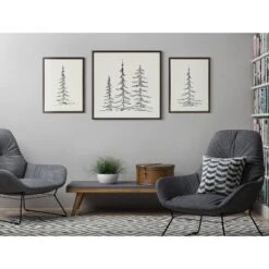 (Set Of 2) 18" X 24" Sylvie Minimalist Evergreen Trees Sketch Framed Canvas Set Brown - Kate & Laurel All Things Decor -Home Decor Shop GUEST 3494cedc 5de6 4089 9321 5baec465e2fc