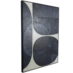 Canvas Abstract Geometric Shape Framed Wall Art With Black Frame Blue - Olivia & May -Home Decor Shop GUEST 34b3d6f0 75ba 42c5 bbbd 88d1cda5a13d