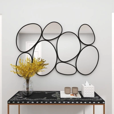 Metal Bubble Cluster Oval Wall Mirror Black - Olivia & May 11 Metal Bubble Cluster Oval Wall Mirror Black - Olivia & May - Image 11