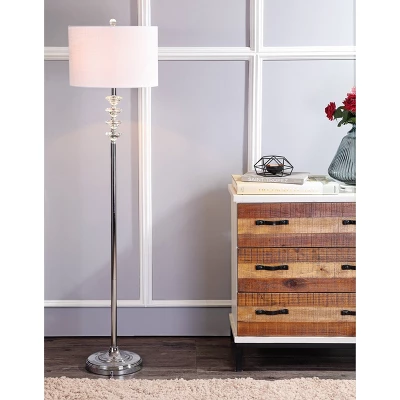60.5" Crystal/Metal Mia Floor Lamp (Includes LED Light Bulb) Clear - JONATHAN Y 1 60.5" Crystal/Metal Mia Floor Lamp (Includes LED Light Bulb) Clear - JONATHAN Y