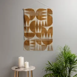 Alisa Galitsyna Woodblock Pattern Fiber Wall Hanging - Society6