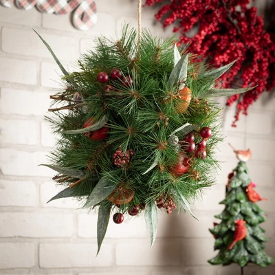 Artificial Gold Twig & Berry Orb Multicolor 6"H 2 Artificial Gold Twig & Berry Orb Multicolor 6"H - Image 2