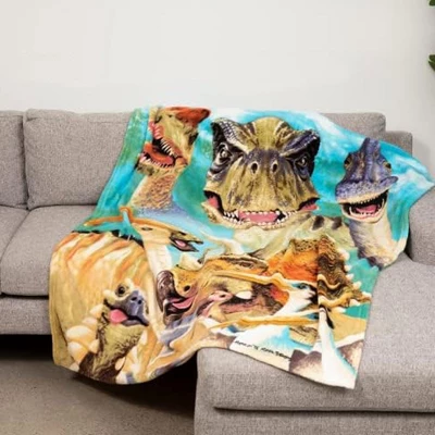 Dawhud Direct 50" X 60" Jurassic Dinosaur Fleece Throw Blanket For Boys, Men, Unisex 4 Dawhud Direct 50" X 60" Jurassic Dinosaur Fleece Throw Blanket For Boys, Men, Unisex - Image 4