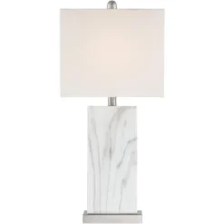 360 Lighting Connie Modern Table Lamps 25" High Set Of 2 White Faux Marble With USB Charging Ports Rectangular Shade For Living Room Office Desk House -Home Decor Shop GUEST 37795851 a560 44cb afbb 0dd0945ddc0c