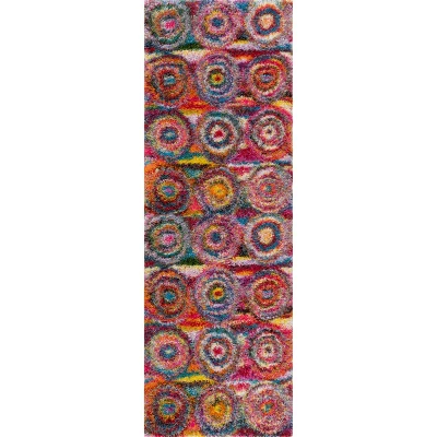 Kindra Circles Shaggy Area Rug - NuLOOM 3 Kindra Circles Shaggy Area Rug - NuLOOM - Image 3