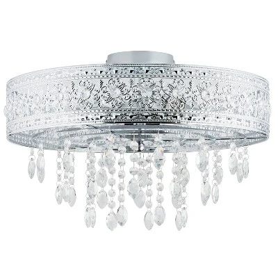 24" 3-Light Giselle Chandelier Polished Gold - River Of Goods 7 24" 3-Light Giselle Chandelier Polished Gold - River Of Goods - Image 7