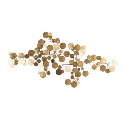 Metal Plate Wall Decor Gold - CosmoLiving By Cosmopolitan 2 Metal Plate Wall Decor Gold - CosmoLiving By Cosmopolitan - Image 2