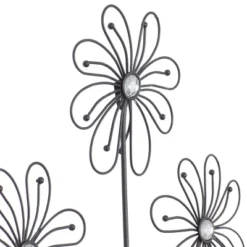Metal Floral 3D Wire Wall Decor With Crystal Embellishments Black - Olivia & May -Home Decor Shop GUEST 3971c4a4 8205 4a21 9429 bb296ac32d95