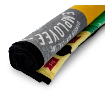 Just Funky The Office Sticker Bomb Quilt Fleece Throw Blanket | 45 X 60 Inches 2 Just Funky The Office Sticker Bomb Quilt Fleece Throw Blanket | 45 X 60 Inches - Image 2