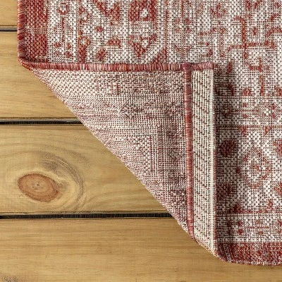 Sinjuri Medallion Textured Weave Indoor/Outdoor Area Rug - JONATHAN Y 6 Sinjuri Medallion Textured Weave Indoor/Outdoor Area Rug - JONATHAN Y - Image 6