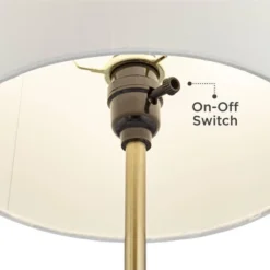 360 Lighting Phoebe Modern Buffet Table Lamps 28 1/2" Tall Set Of 2 Gold Metal White Drum Shade For Bedroom Living Room Bedside Nightstand Office Kids -Home Decor Shop GUEST 3ec8efd2 e8b5 4f57 8fcd cdc7baeff564