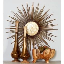 Metal Sunburst Wall Decor With Capiz Accent Gold - Olivia & May 27 Metal Sunburst Wall Decor With Capiz Accent Gold - Olivia & May -Home Decor Shop GUEST 3f7b42d9 6a3e 4d30 a2e5 7c9076ac738a