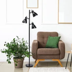 64" Traditional 3 Light Metal Floor Lamp With Adjustable Spotlight Shades Black - Creekwood Home 7 64" Traditional 3 Light Metal Floor Lamp With Adjustable Spotlight Shades Black - Creekwood Home -Home Decor Shop GUEST 40187bbe 8fa1 4381 8f02 4fc230135313