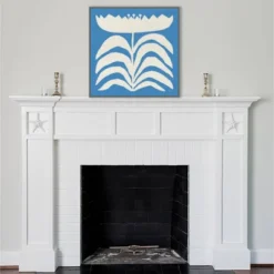 30" X 30" Delighted Floral II Blue By Moira Hershey Framed Canvas Wall Art Print - Amanti Art -Home Decor Shop GUEST 40f6e58e 4270 4922 ad7e 6fb6b21be8cd