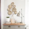 LuxenHome Gold Palm Leaf Metal Ornamental Wall Decor Wall Art