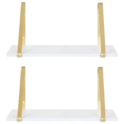 2pk 18" Soloman Wooden Shelves With Brackets White - Kate & Laurel All Things Decor 11 2pk 18" Soloman Wooden Shelves With Brackets White - Kate & Laurel All Things Decor -Home Decor Shop GUEST 41ddb088 c080 442b bd5f 934a32e6d0ac