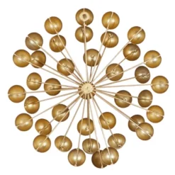 Metal Starburst Wall Decor With Orb Detailing Gold - CosmoLiving By Cosmopolitan