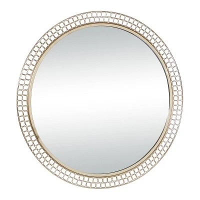 Contemporary Metal Wall Mirror Gold - Olivia & May 5 Contemporary Metal Wall Mirror Gold - Olivia & May - Image 5
