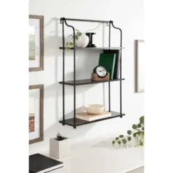 21" X 32" Walters Wood/Metal 3 Tier Shelving Black - Kate & Laurel All Things Decor 13 21" X 32" Walters Wood/Metal 3 Tier Shelving Black - Kate & Laurel All Things Decor -Home Decor Shop GUEST 44ef7053 347b 4752 a26e 06b28f22701e