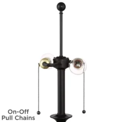 360 Lighting Spenser Rustic Farmhouse Floor Lamp 58" Tall Oiled Bronze Metal Off White Linen Empire Shade For Living Room Bedroom Office House Home -Home Decor Shop GUEST 4534916e 3732 435e 8b93 0f9b45896a59