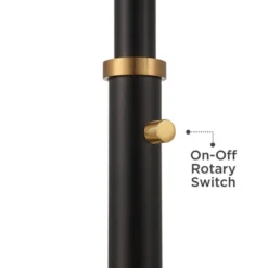 Possini Euro Design Quatro Mid Century Modern Tree Floor Lamp 71" Tall Black Gold Metal 4 Light Frosted Glass Cone Shade For Living Room Bedroom House -Home Decor Shop GUEST 4642abc8 498f 437e a60c c5b14f2af9fb