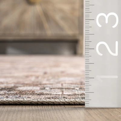 NuLOOM Devin Machine Washable Vintage Medallion Area Rug 2 NuLOOM Devin Machine Washable Vintage Medallion Area Rug - Image 2