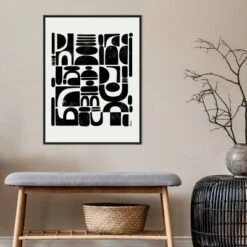 22" X 30" Fragmented By Ishita Banerjee Framed Canvas Wall Art Black - Amanti Art -Home Decor Shop GUEST 476accf9 9b46 427c 93e2 95dce45ab1e2