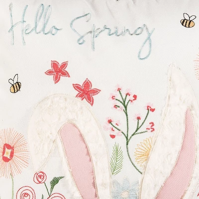 C&F Home 18" X 18" Hello Spring Easter Spring Embroidered Throw Pillow 1 C&F Home 18" X 18" Hello Spring Easter Spring Embroidered Throw Pillow