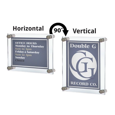 Azar Displays Floating Acrylic Wall Frame With Silver Stand Off Caps: 30" X 40" Graphic Size, Overall Frame Size: 34" X 44", 1-Pack 7 Azar Displays Floating Acrylic Wall Frame With Silver Stand Off Caps: 30" X 40" Graphic Size, Overall Frame Size: 34" X 44", 1-Pack - Image 7