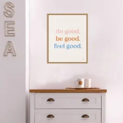 16" X 20" Do Good By Laura Marshall Framed Canvas Wall Art Light Brown - Amanti Art -Home Decor Shop GUEST 48af799a bcb8 44d3 9374 810013709c64