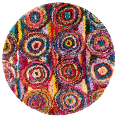 Kindra Circles Shaggy Area Rug - NuLOOM 7 Kindra Circles Shaggy Area Rug - NuLOOM - Image 7