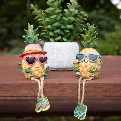 Northlight 6.25" Tropical Girl Pineapple With Cocktail Outdoor Garden Statue 2 Northlight 6.25" Tropical Girl Pineapple With Cocktail Outdoor Garden Statue - Image 2