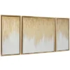 Set Of 3 Canvas Geode Ombre Framed Wall Arts With Gold Frame - Olivia & May