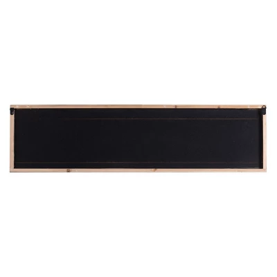 Multi-Functional Wall Memo Board With Chalkboard And Metal Clips Brown - StyleCraft 1 Multi-Functional Wall Memo Board With Chalkboard And Metal Clips Brown - StyleCraft