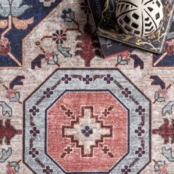 NuLOOM Amber Machine Washable Floral Aztec Area Rug -Home Decor Shop GUEST 4e90131a 0893 4e64 bef3 c5189201f197