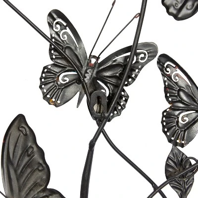 29" X 15" Iron Eclectic Butterfly Wall Décor - Olivia & May 3 29" X 15" Iron Eclectic Butterfly Wall Décor - Olivia & May - Image 3