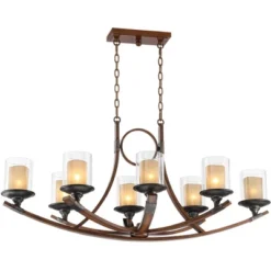 Franklin Iron Works Tafford Mahogany Wood Linear Pendant Chandelier 43 1/4" Wide Rustic Farmhouse Clear Glass 8-Light Fixture For Dining Room Kitchen 13 Franklin Iron Works Tafford Mahogany Wood Linear Pendant Chandelier 43 1/4" Wide Rustic Farmhouse Clear Glass 8-Light Fixture For Dining Room Kitchen -Home Decor Shop GUEST 4f76e857 ade6 454b 8b27 d9cb33a2b928