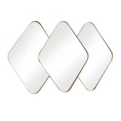 Metal Overlapping Diamond Wall Mirror With Gold Frame Gold - CosmoLiving By Cosmopolitan -Home Decor Shop GUEST 4f976513 d817 4ce8 b435 e25f43bb4457