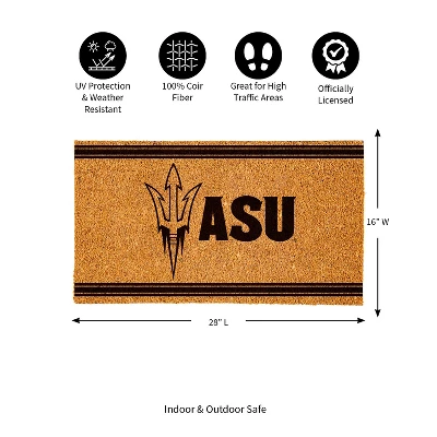 Evergreen Arizona State University Logo Turf Mat, Brown- 28 X 16 Inches Indoor Outdoor Doormat 2 Evergreen Arizona State University Logo Turf Mat, Brown- 28 X 16 Inches Indoor Outdoor Doormat - Image 2